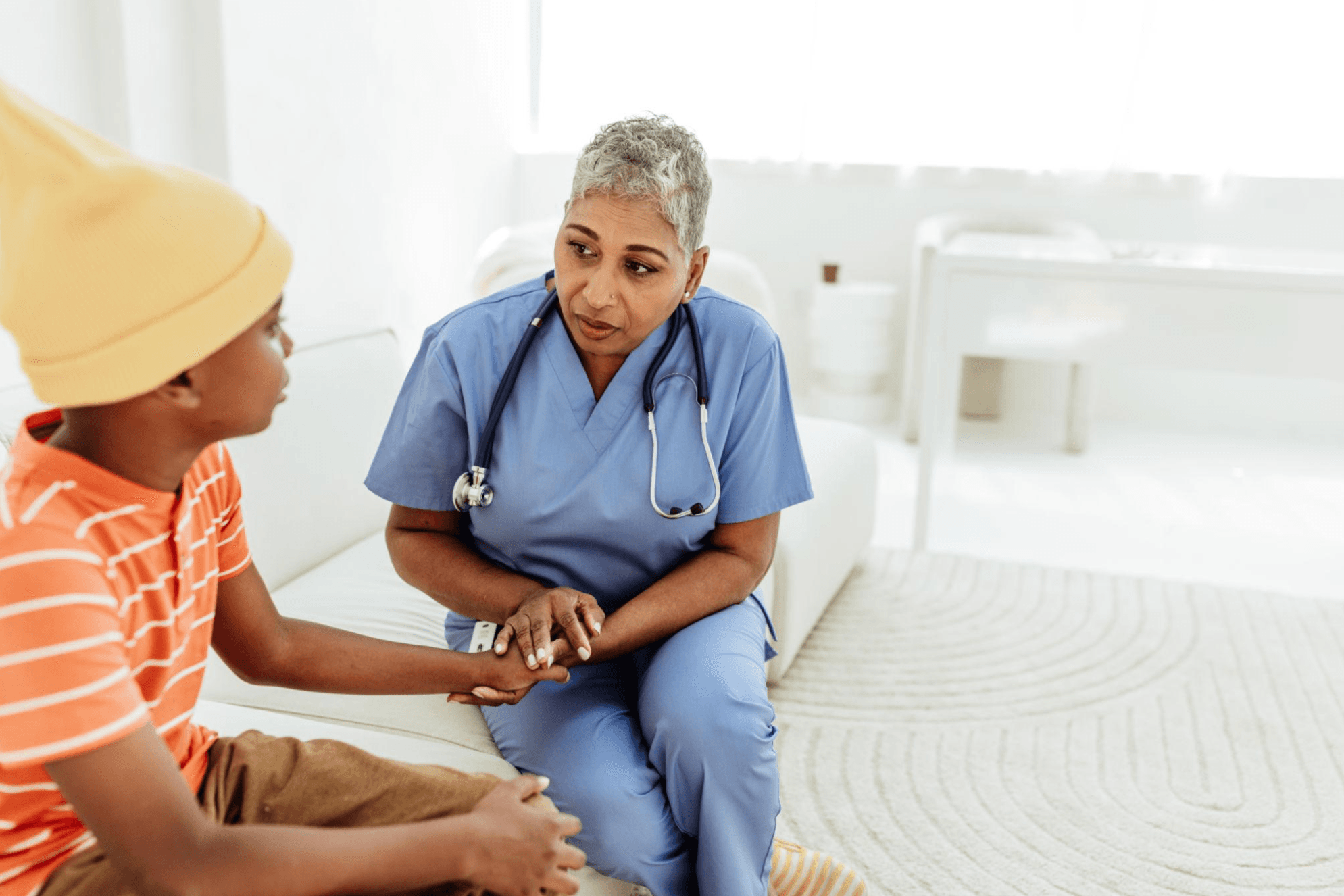 Healthcare provider with patient